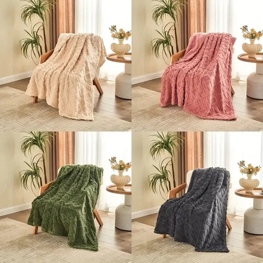 Plush 1pc Luxurious Fleece Blanket Ohberri