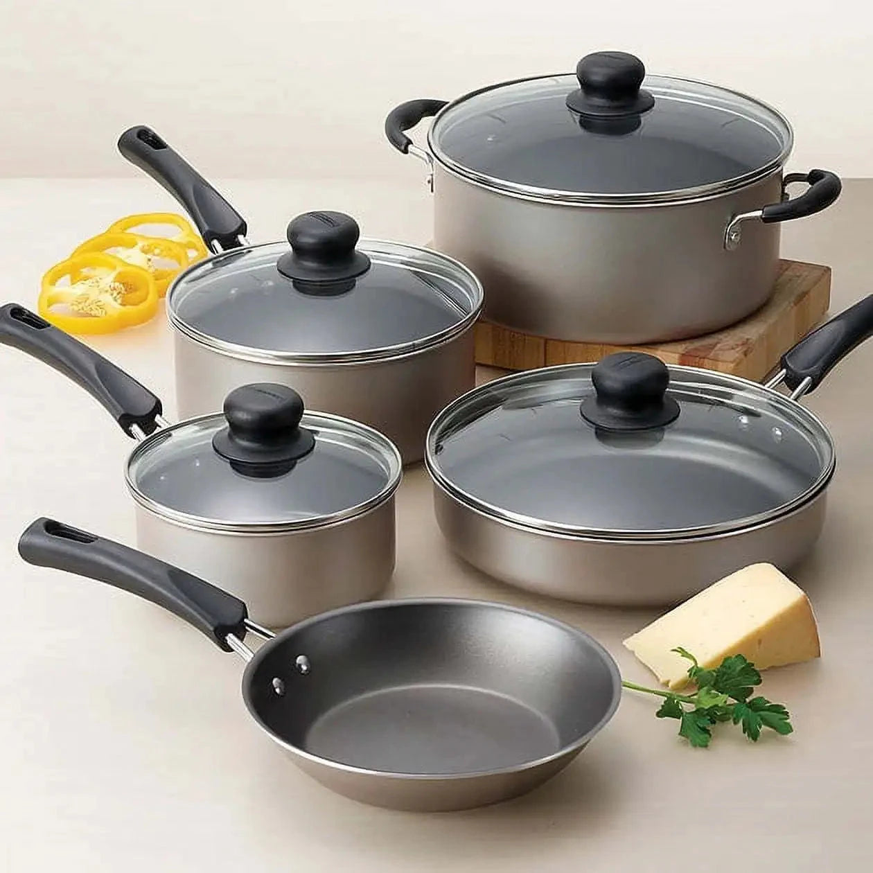 non-stick cookware champagne set lightweight Ohberri