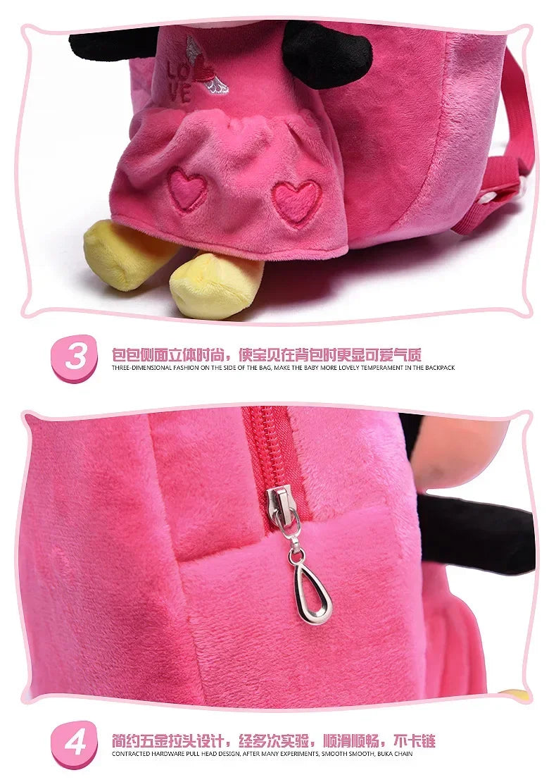 Hello Kitty KT Mickey Mouse Cat Cartoon PP Cotton Short Plush Doll Kindergarten Children Backpack Boys Girls Schoolbag - Ohberri