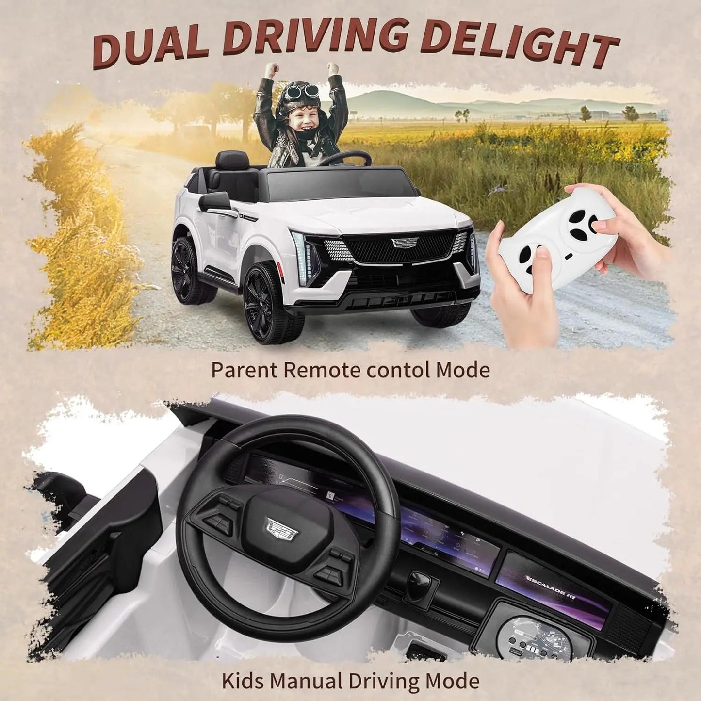 24V Ride On Car, Electric Vehicle With Remote Control, 2 Seater Ohberri