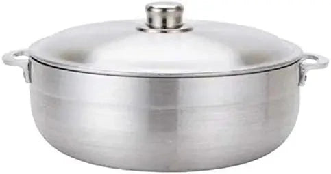 Aluminum Heavy Gauge Caldero With Aluminum Lid,Silver (Set of 6, 1.7/3.6/4.6/6.7/9.3/13 QT) Ohberri