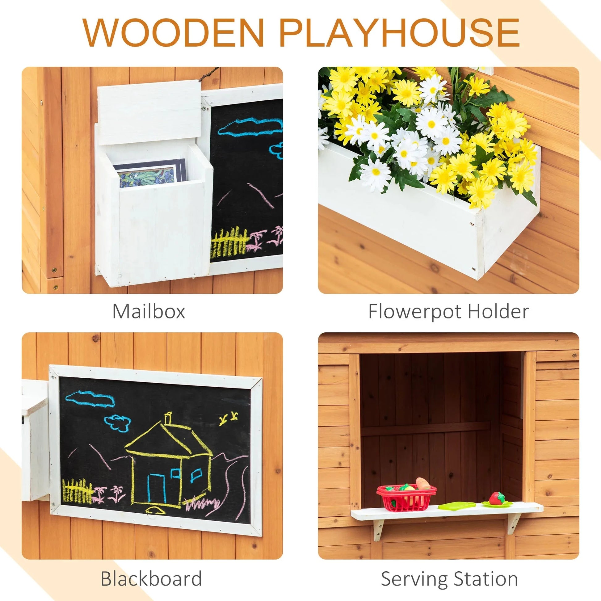 Wooden Playhouse for Kids Ohberri