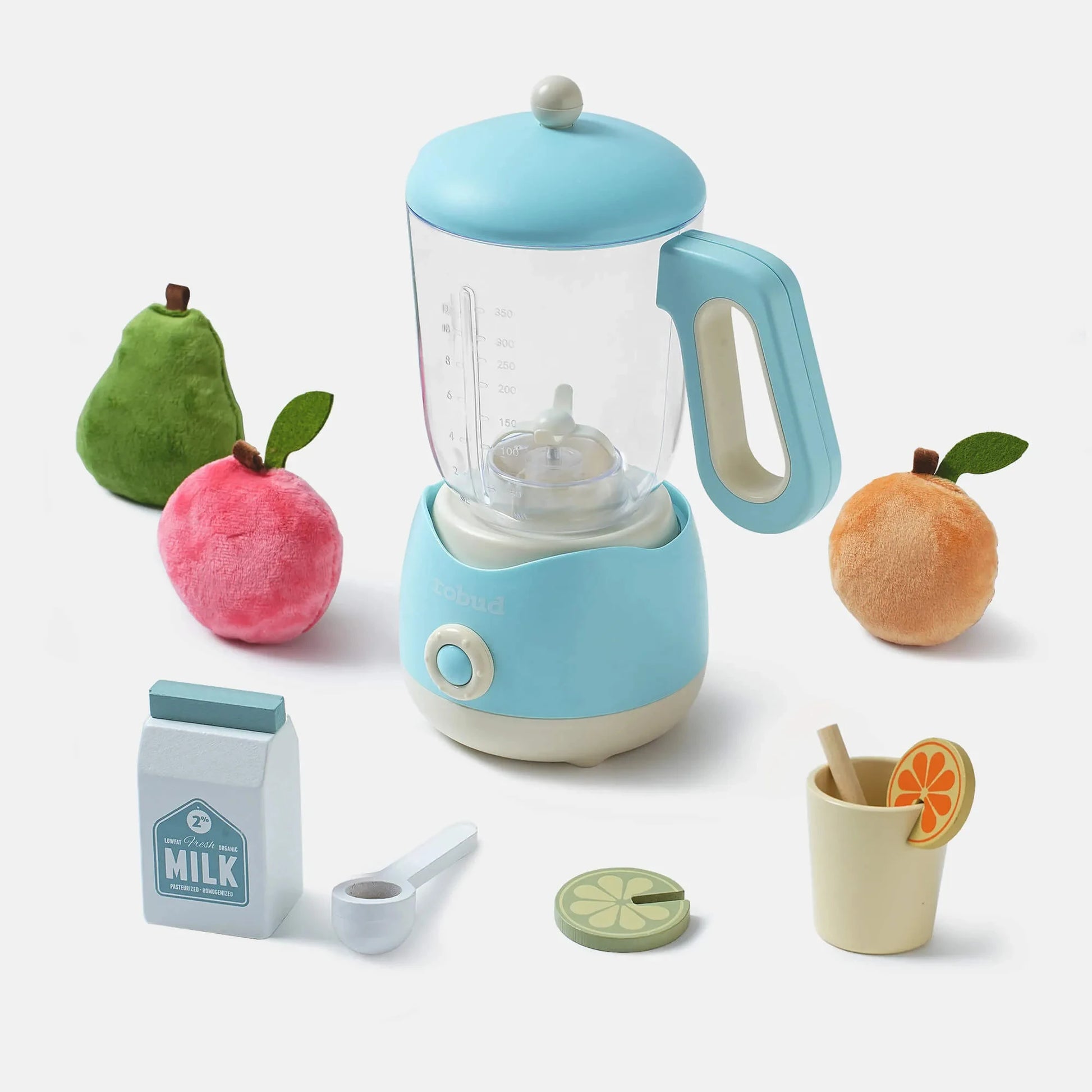Wooden Toy Kitchen Set Play Kitchen Blender with Realistic Sounds - Ohberri