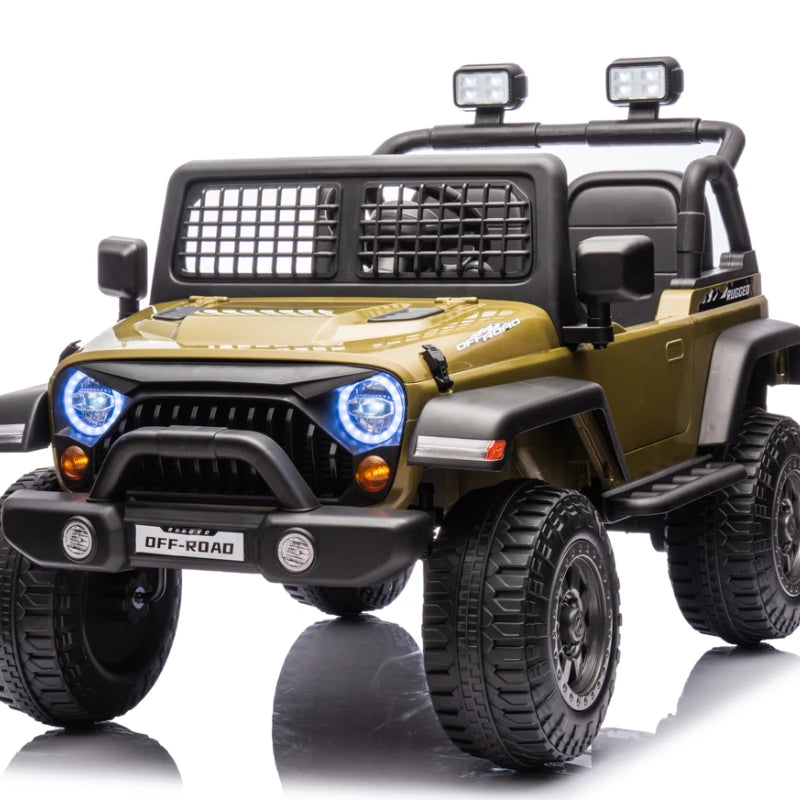 24V Battery Powered Kids Ride On Car Truck Four-wheel Drive Off-Road Controller Double Seats Ohberri