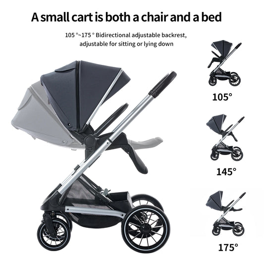 Baby Stroller Reversible Seat with Bassinet Mode - Ohberri