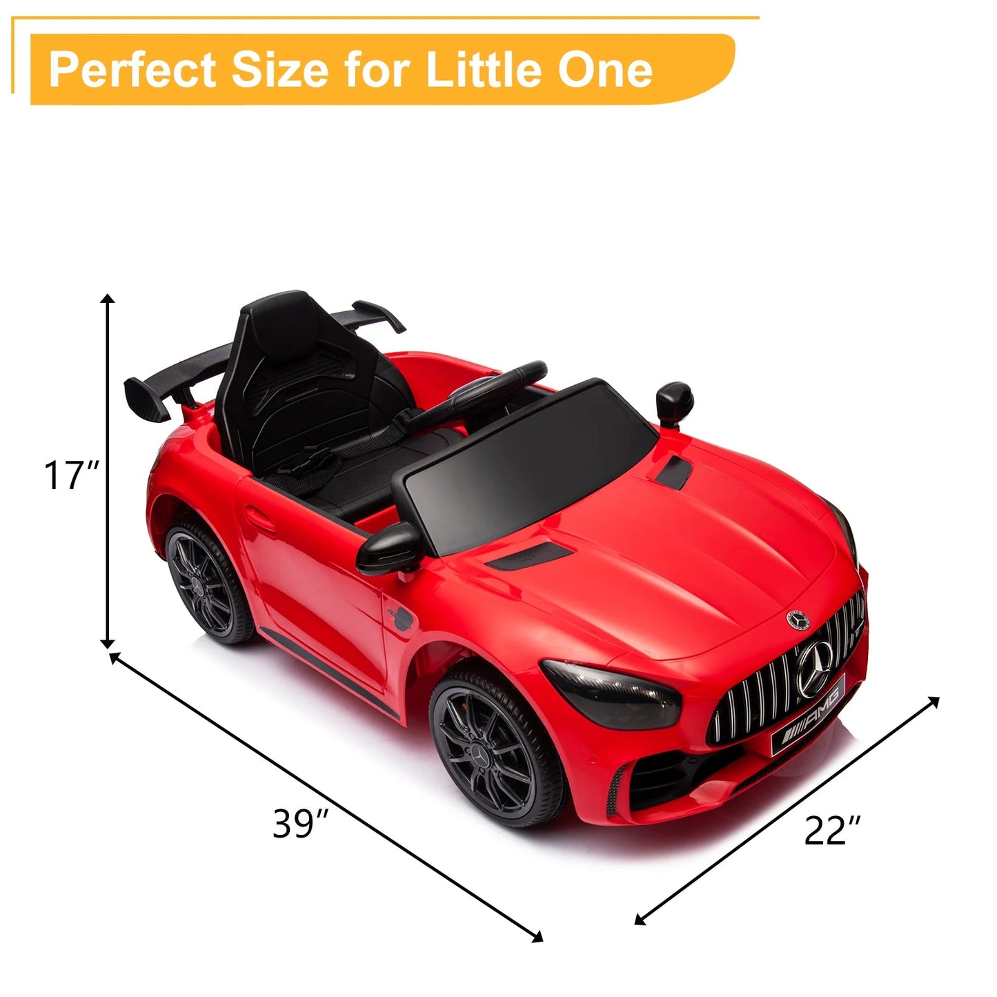 Dual Drive 12V 4.5Ah with 2.4G Remote Control Mercedes-Benz Sports Car Red Ohberri