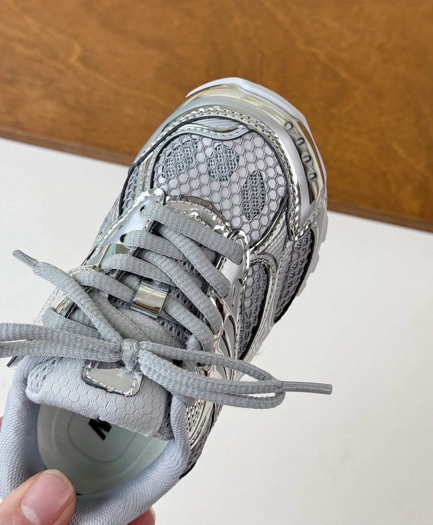 2025 Spring Toddler Kid Breathable Orbit Metallic Rubber Mesh Sneaker Children Casual Fashion Shoe Boy Girl Sports Walking Shoes Ohberri