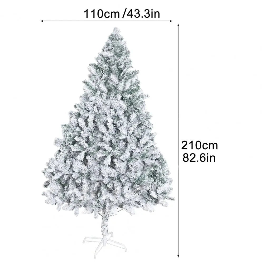 6.9ft White Flocked Artificial Christmas Tree, Snow Ohberri