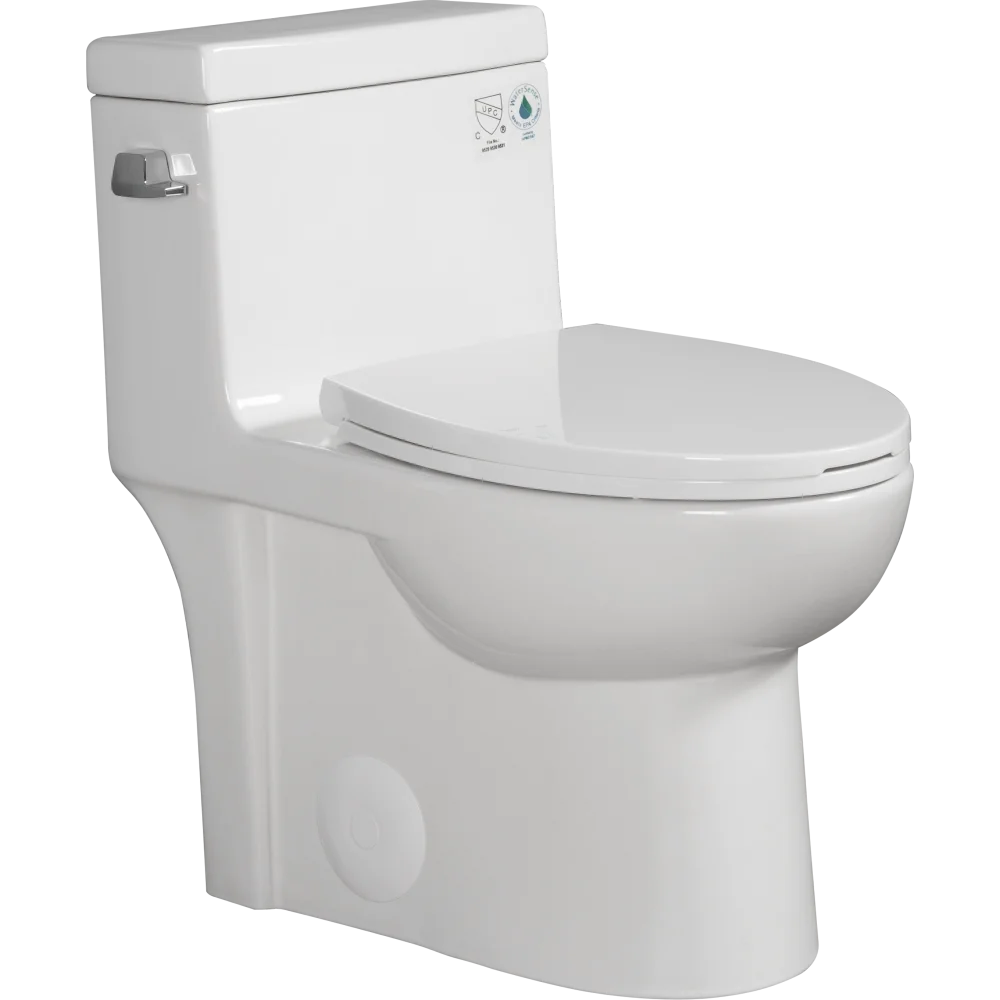 1.28 GPF Single-flush One Piece Toilet, Water-Saving Elongated Ohberri