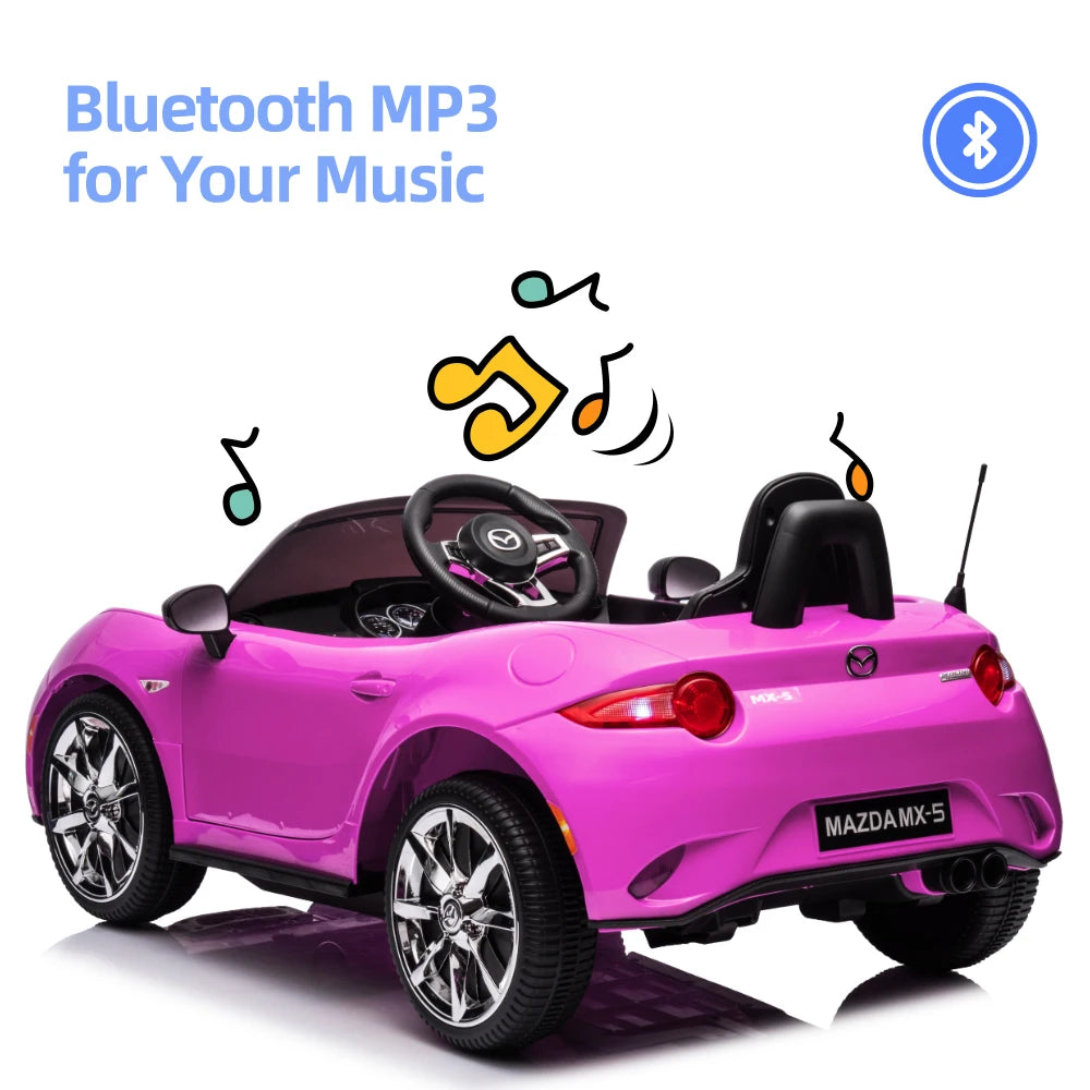 12V Mazda MX-5 Electric Car for Kids with Parent Remote Control, Lights, Music - Ohberri