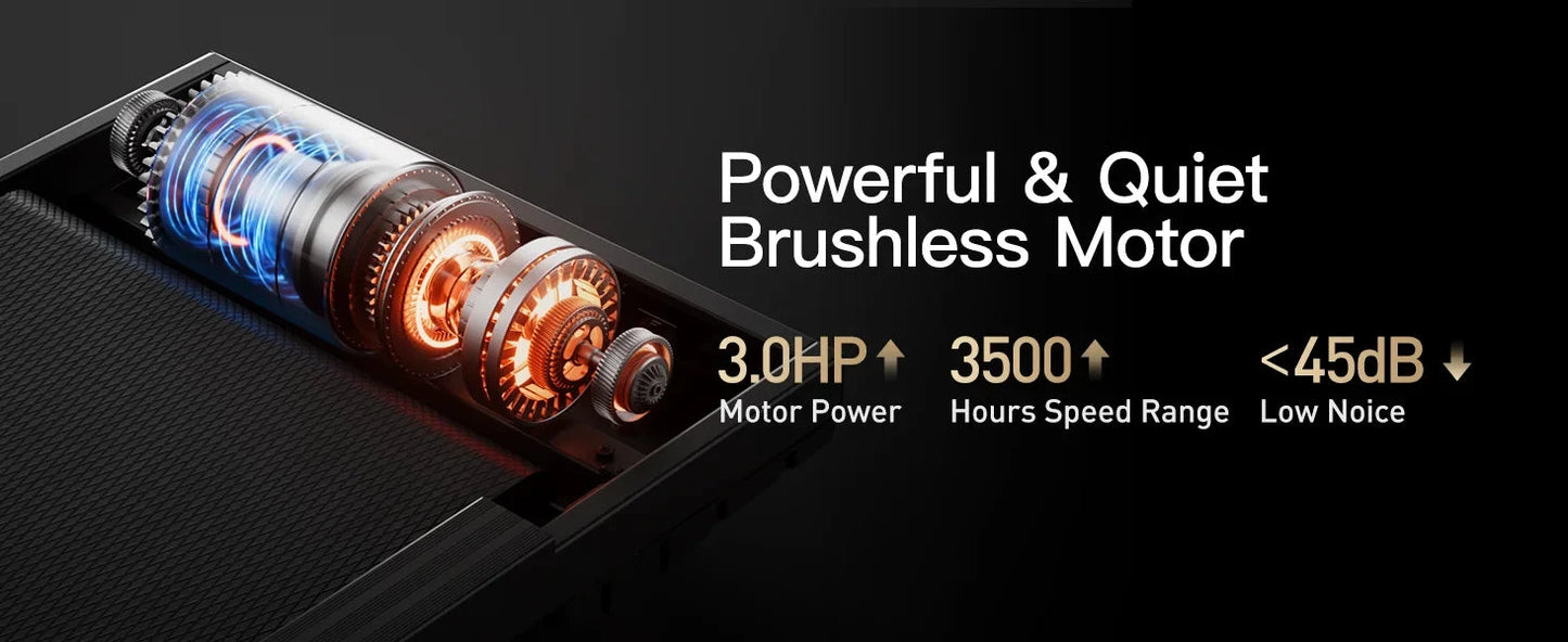 Home Folding Incline Treadmill with Pulse Sensors, 3.0 HP Ohberri