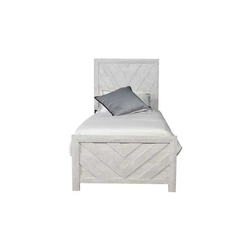 Modern Twin 4PC Storage Bedroom Set, Natural Wood Finish - Ohberri