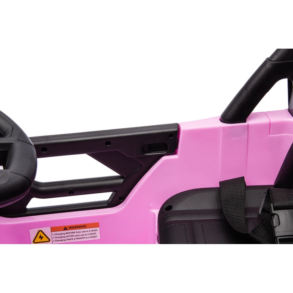 Kids Ride on Truck Car w/ Remote, Bluetooth,pink Ohberri