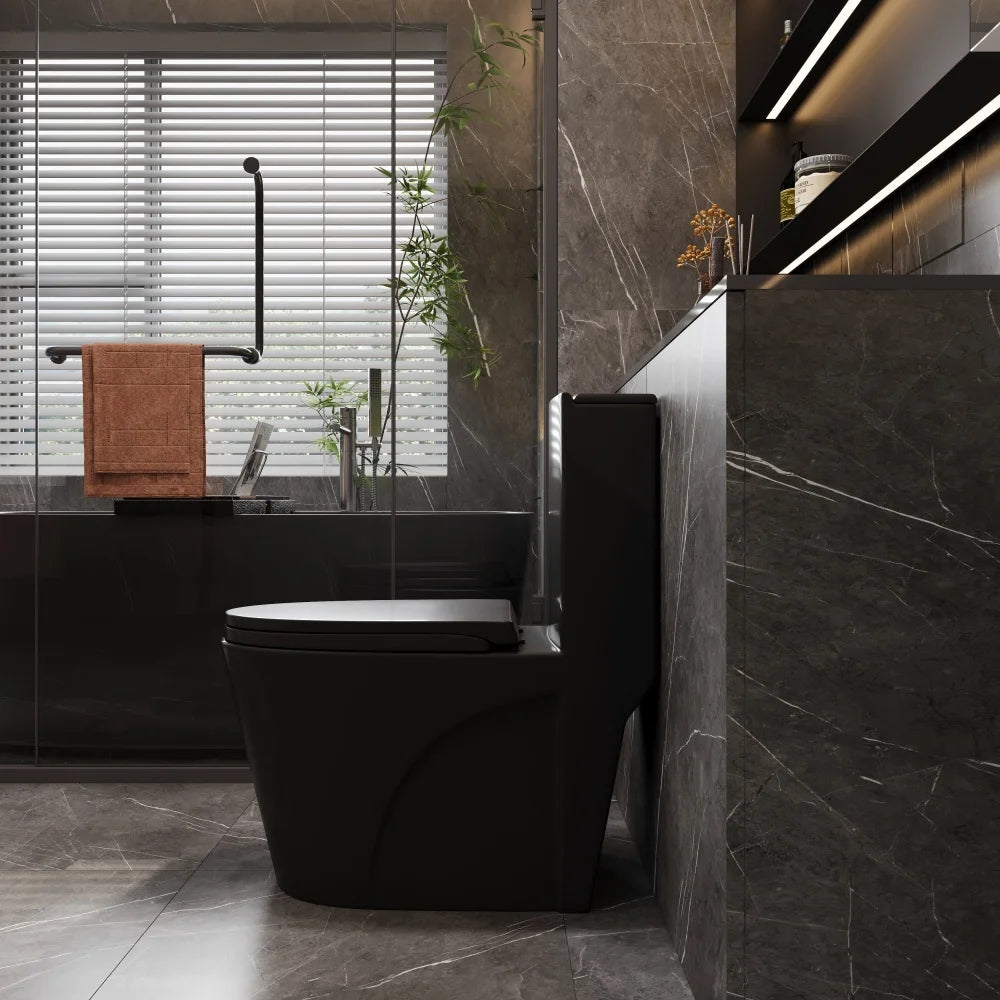 Dual-Flush, Water-Saving Elongated Ohberri
