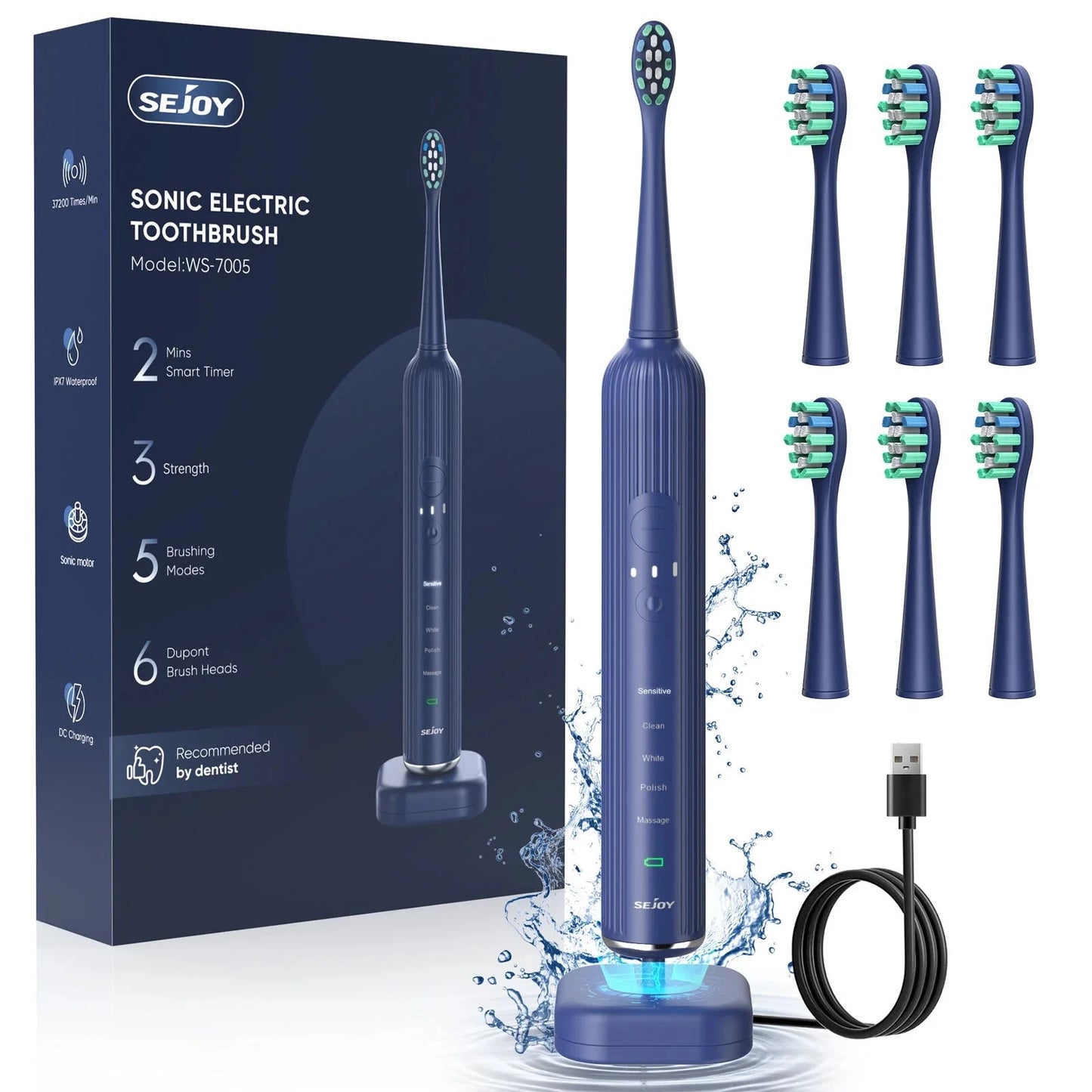 Sonic Rechargeable Ultra Whitening Electric Toothbrush Ohberri