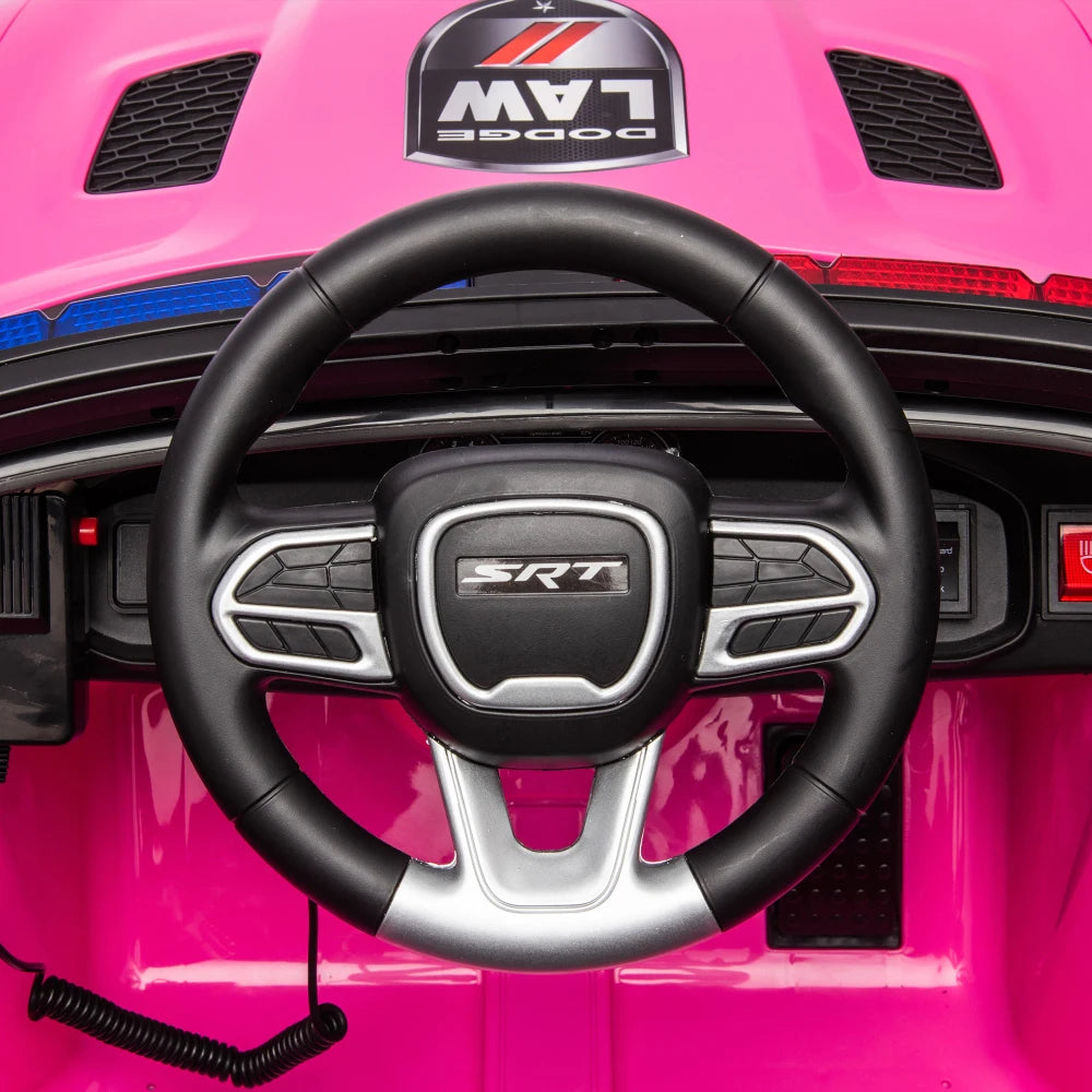 Licensed Dodge Charger,12v Kids ride on police car W/ Remote Control Ohberri