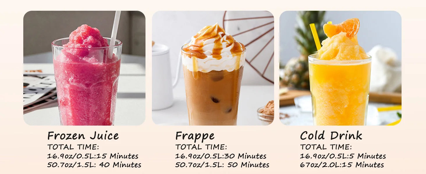 Professional Home Slushie Machine No Ice Needed Rapid Chill Technology 72 oz. Frozen Drink & Slushie Machine 7 Preset Programs Ohberri