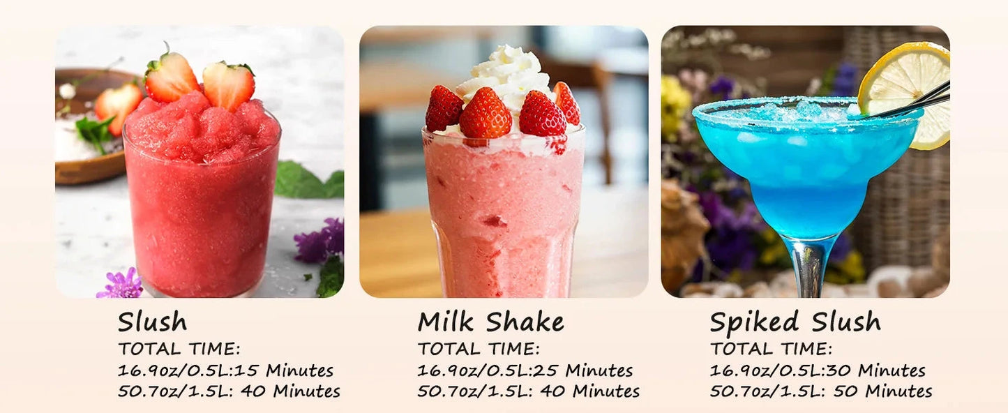 7 in 1 Professional Home Slushie Machine No Ice Needed Rapid Chill Technology Ohberri