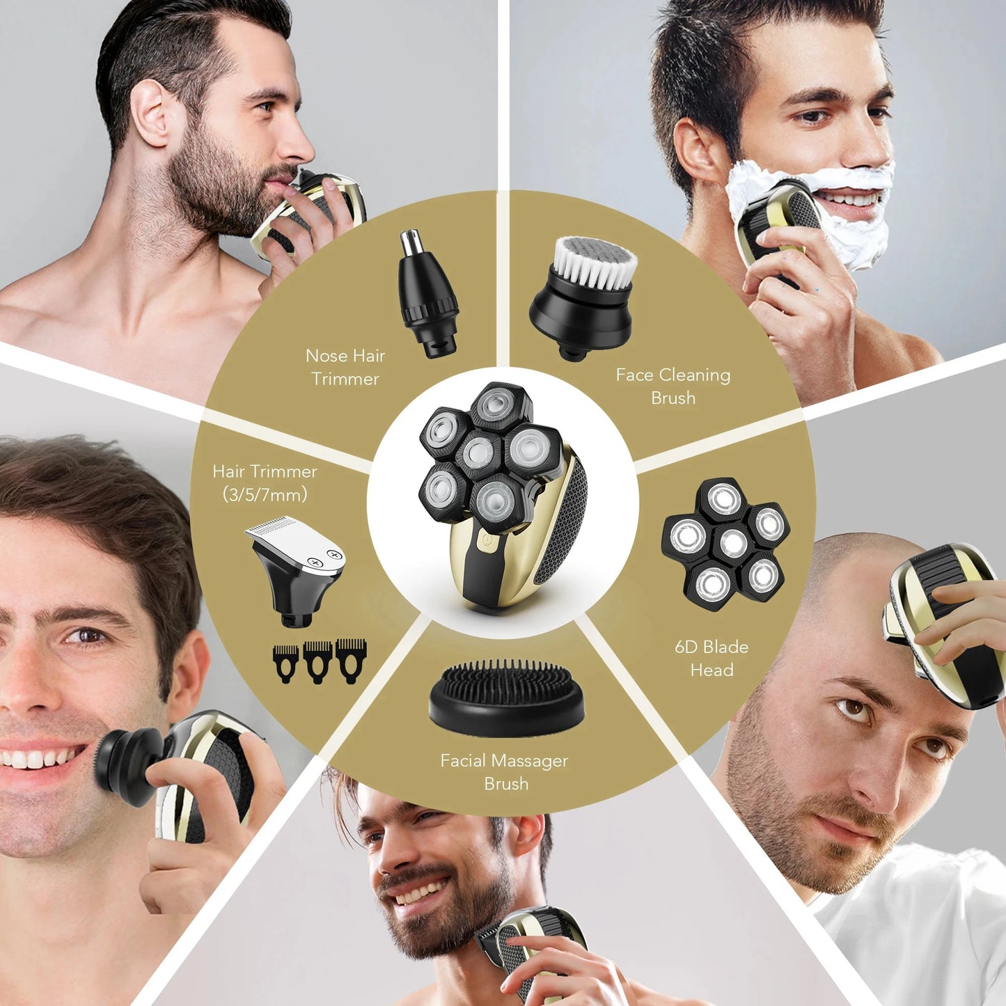 6D Floating Head Shavers for Men Ohberri