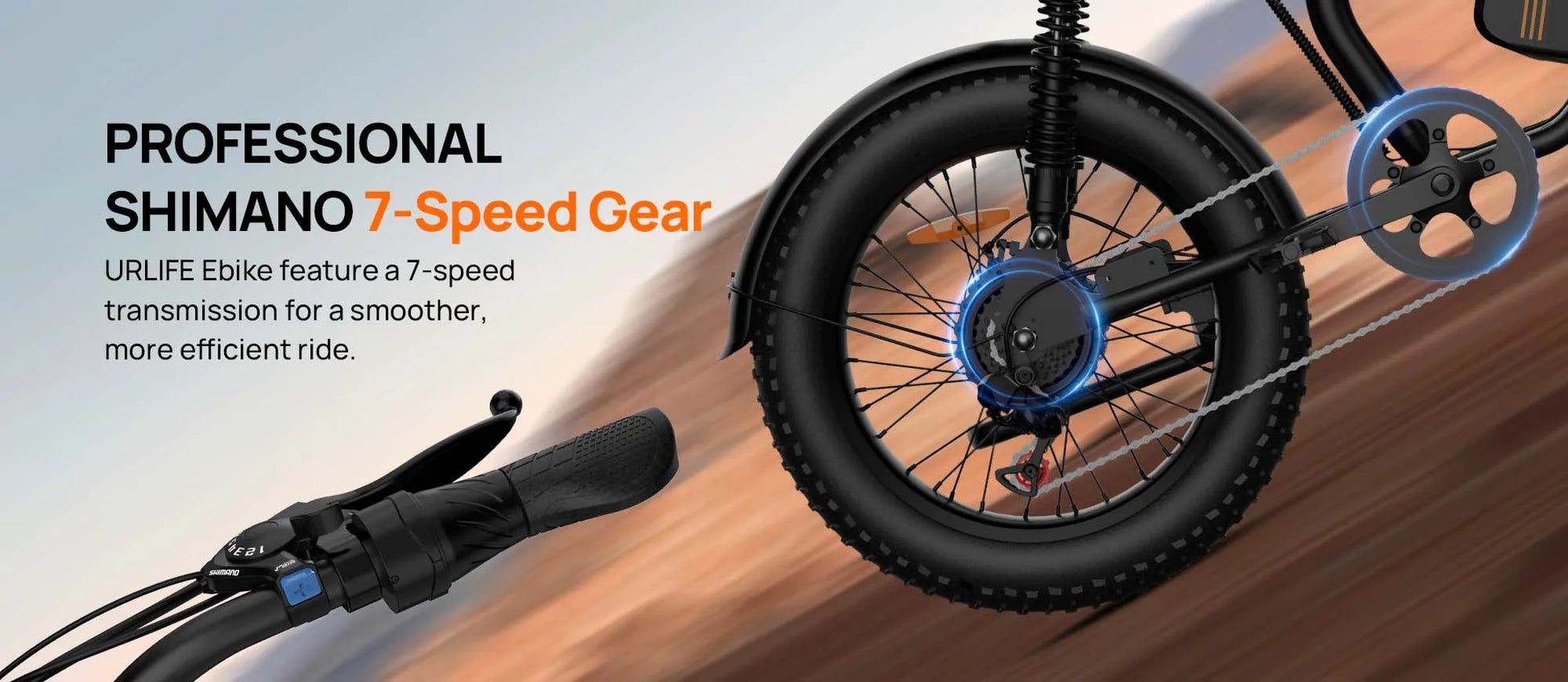 1500W Peak Electric Mountain Bike 48V 15.6Ah 28MPH 100 Mile Range 20X4" Fat Tire - Ohberri