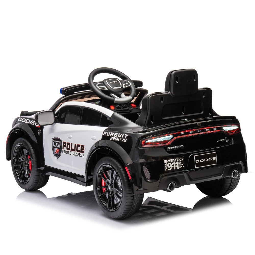 Licensed Dodge Charger,12v Kids ride on police car W/ Remote Control Ohberri