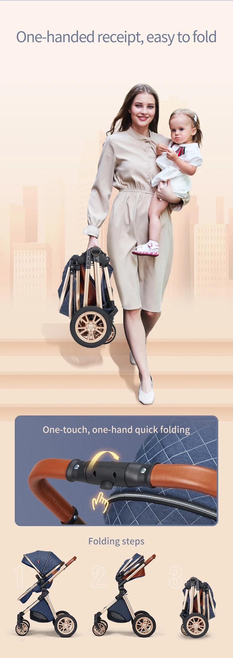 3 in 1 Stroller - Ohberri