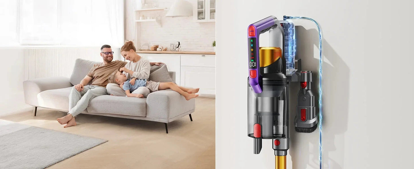 Cordless Vacuum Cleaner, 60Mins Ohberri