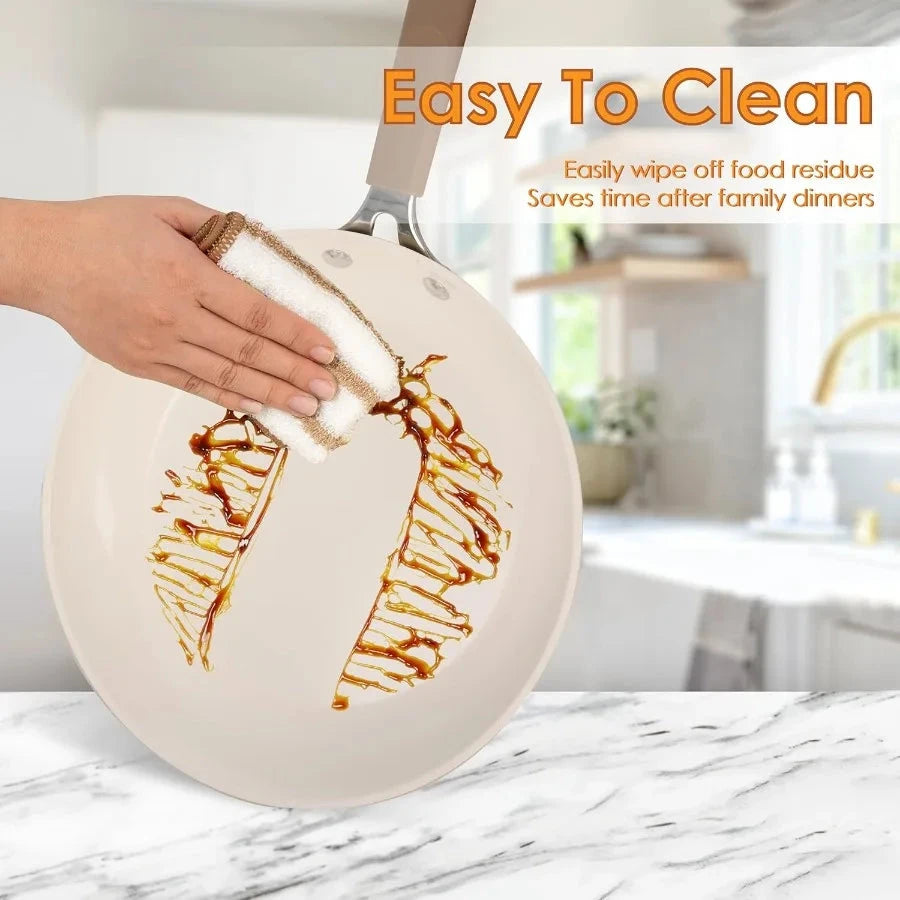 22Pcs Pots and Pans Set Non Stick Ceramic Induction Ohberri