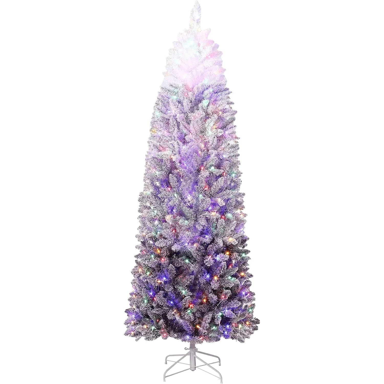 6Ft 7.5FT Prelit Christmas Tree with Lights Slim Artificial Ohberri