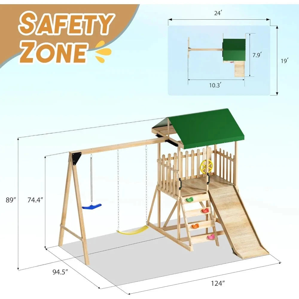 Wooden Swing Set Ohberri