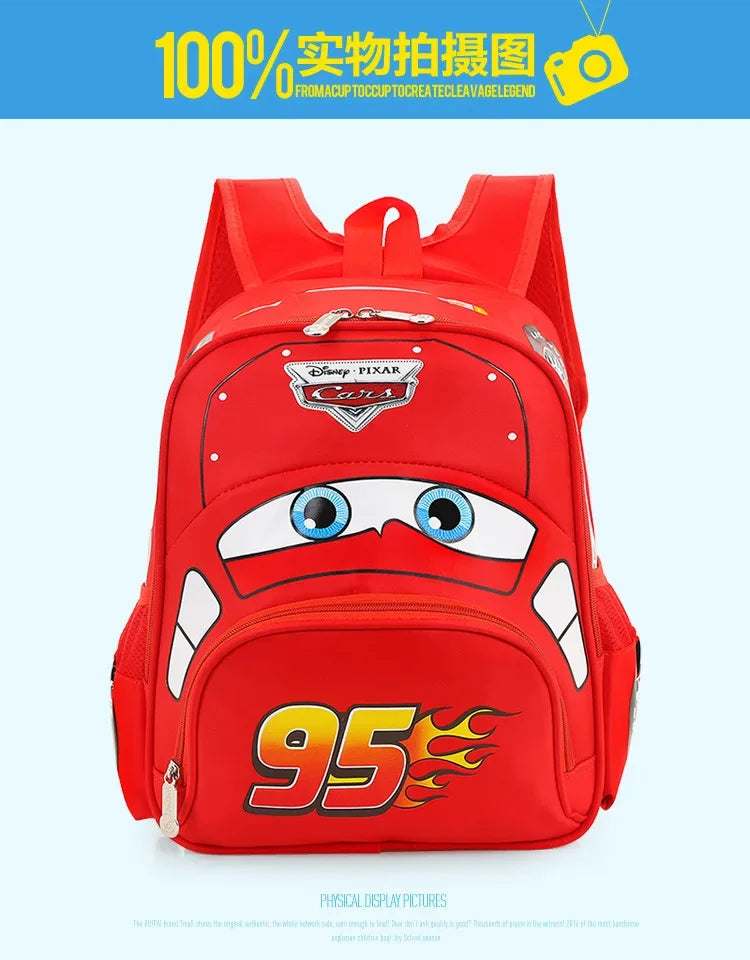 3D cartoon car shape large capacity backpack - Ohberri