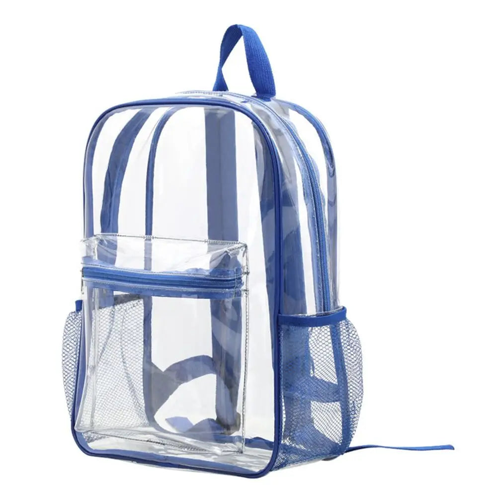 Transparent PVC Outdoor Sports Fitness Knapsack Casual Travel Visible Backpack Large Capacity Waterproof Shoulders Bag - Ohberri