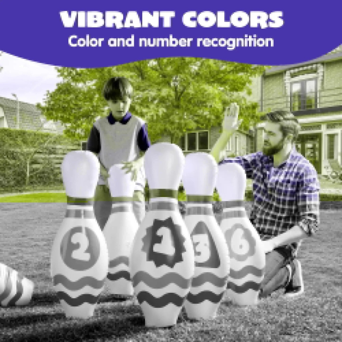 Giant Inflatable Bowling Set for Kids Ohberri