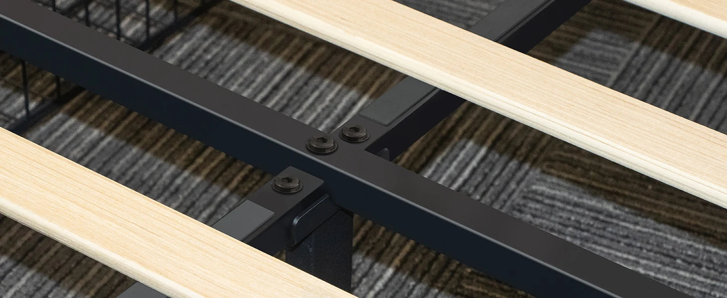 Bed Frame with 4 Storage Drawers and Tufted Headboard Velvet Upholstered Platform - Ohberri