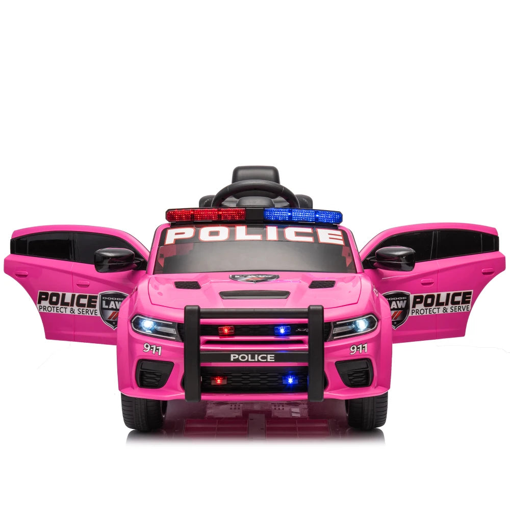 Licensed Dodge Charger,12v Kids ride on police car W/ Remote Control Ohberri
