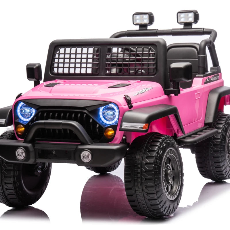 24V Battery Powered Kids Ride On Car Truck Four-wheel Drive Off-Road Controller Double Seats Ohberri