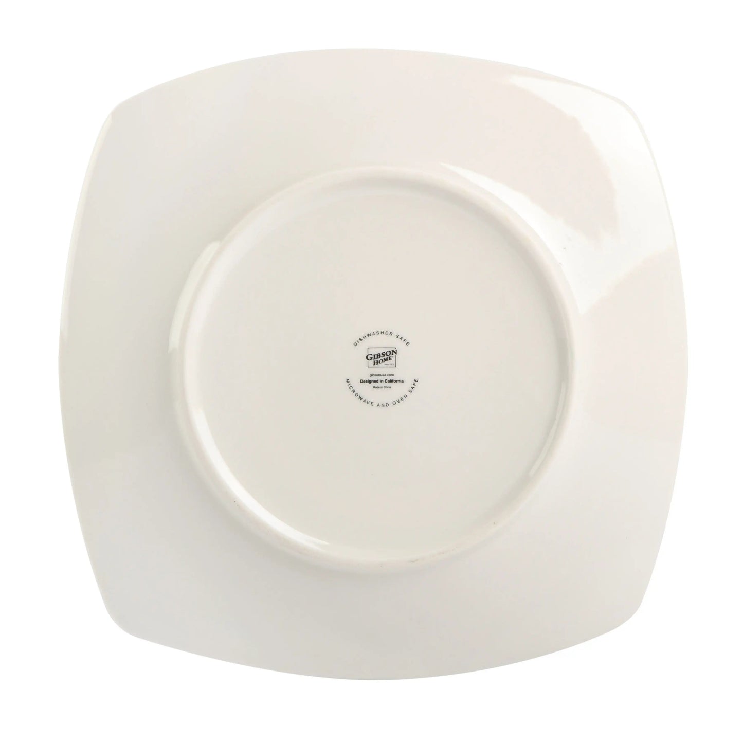 12-Piece White Square Dinnerware Set, Modern Stoneware Plates Bowls Ohberri