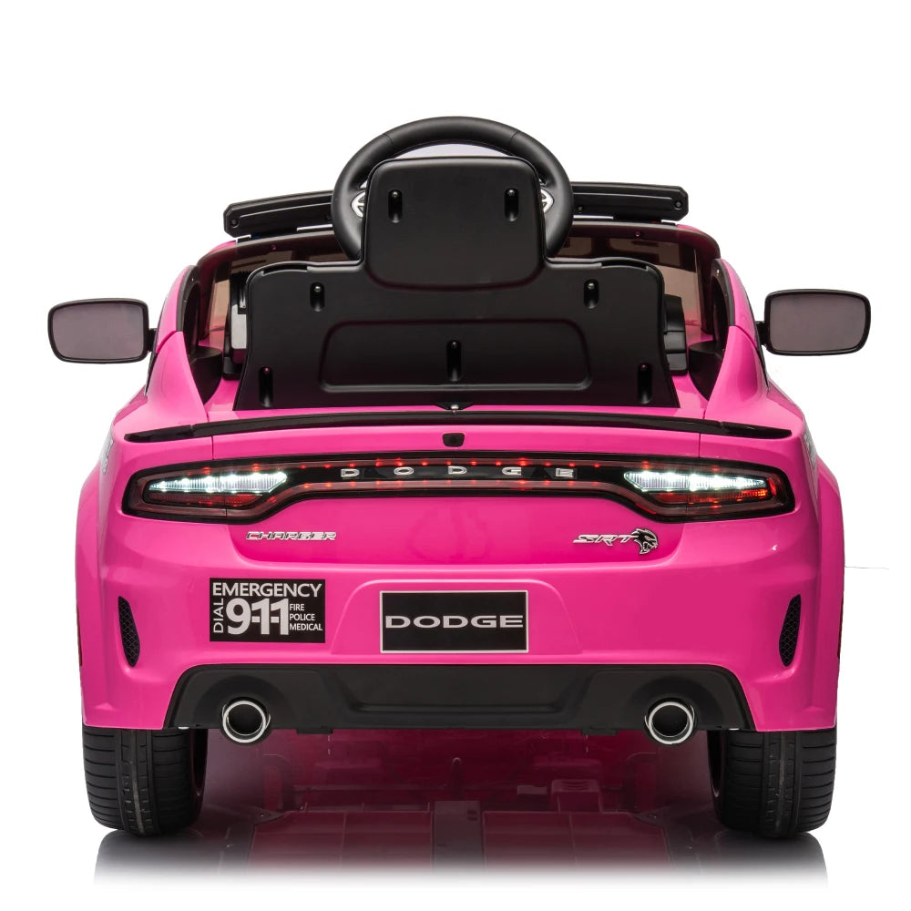 Licensed Dodge Charger,12v Kids ride on police car W/ Remote Control Ohberri