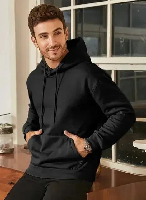 Bold Skull Letter Print Long Sleeve Pullover with I'm Who I Am Design Hoodie Ohberri