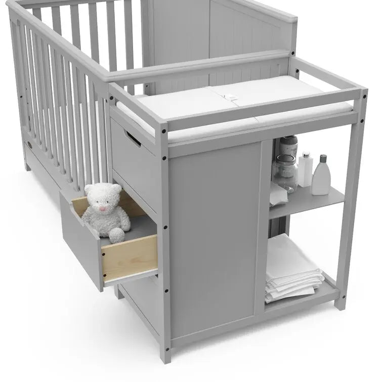 Multi Functional Wooden Bedroom Modern Solid Baby Crib - Ohberri