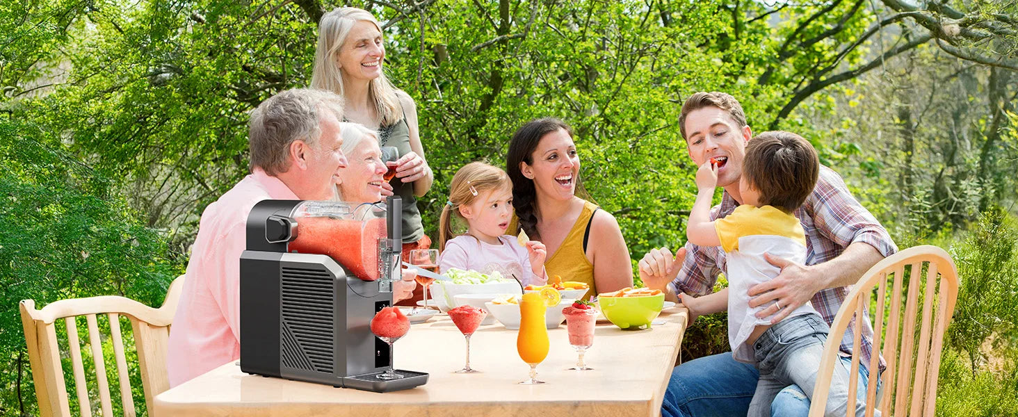 Professional Home Slushie Machine No Ice Needed Rapid Chill Technology 72 oz. Frozen Drink & Slushie Machine 7 Preset Programs Ohberri