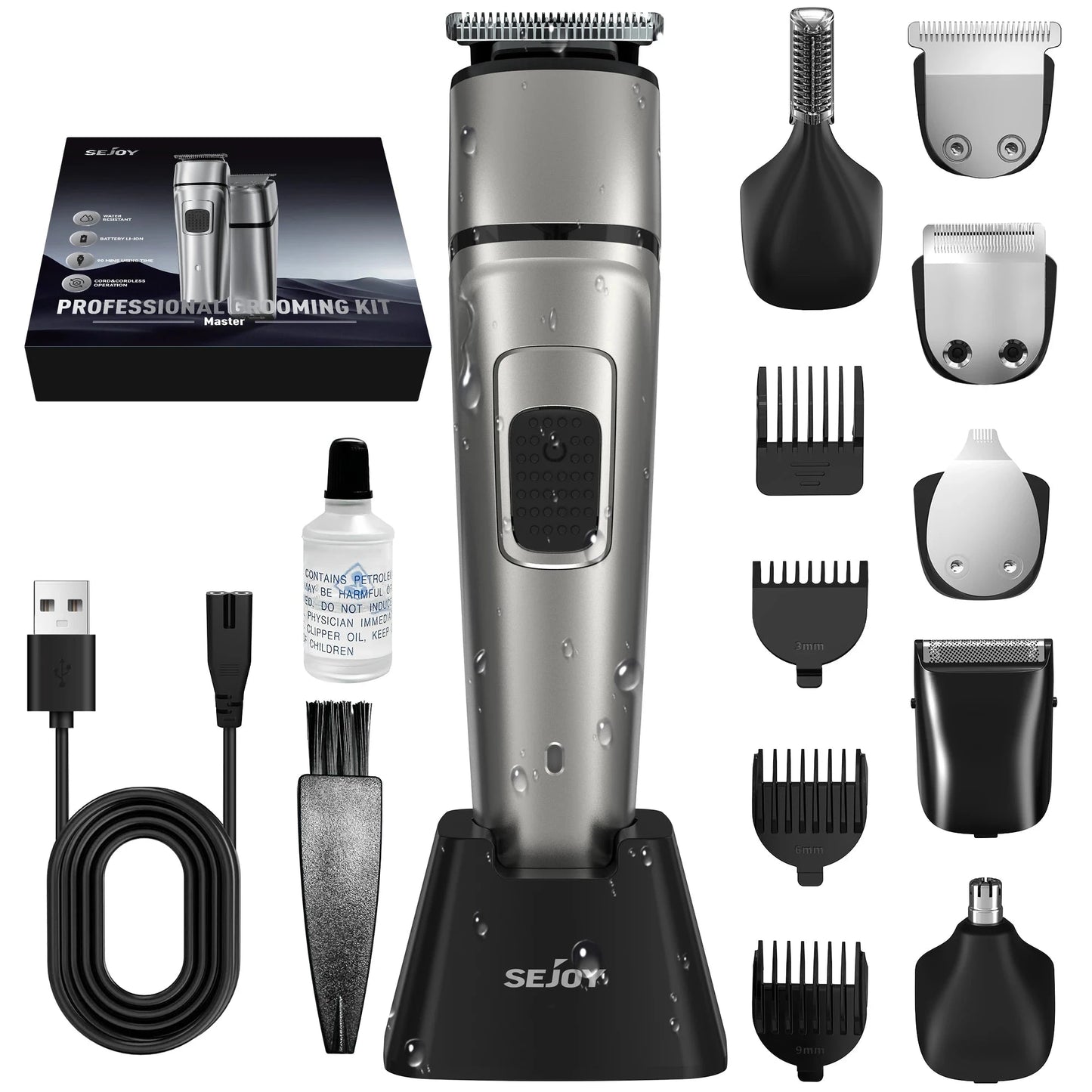 Electric Hair Clippers Shaver For Men's 5 In 1 Professional Ohberri
