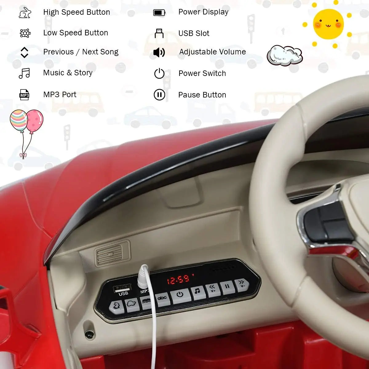 Lexus LC500, 12V Battery Powered Car w/Remote Control - Ohberri