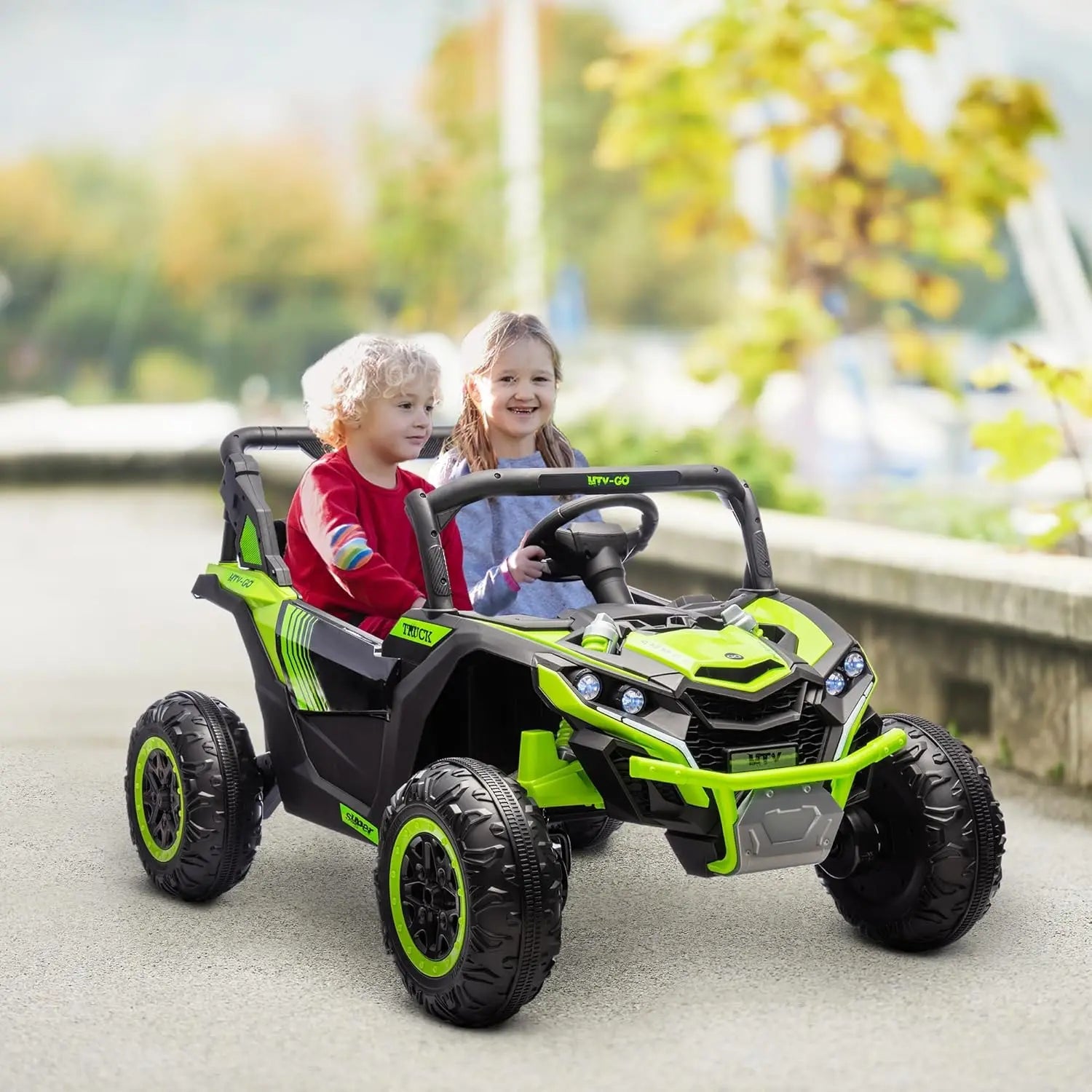 2 Seater Ride on UTV, 24V 7AH Kids Electric Car Ohberri
