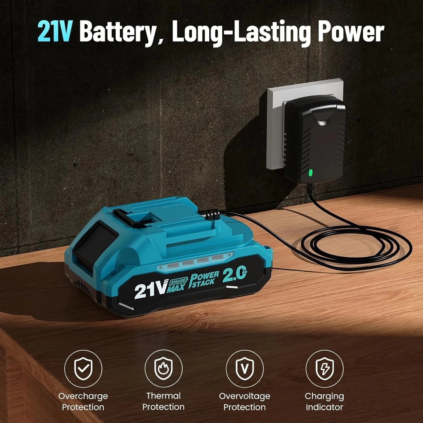 Tool Kit with Drill 25+1 Torque adjustment Cordless Electric Drill Ohberri