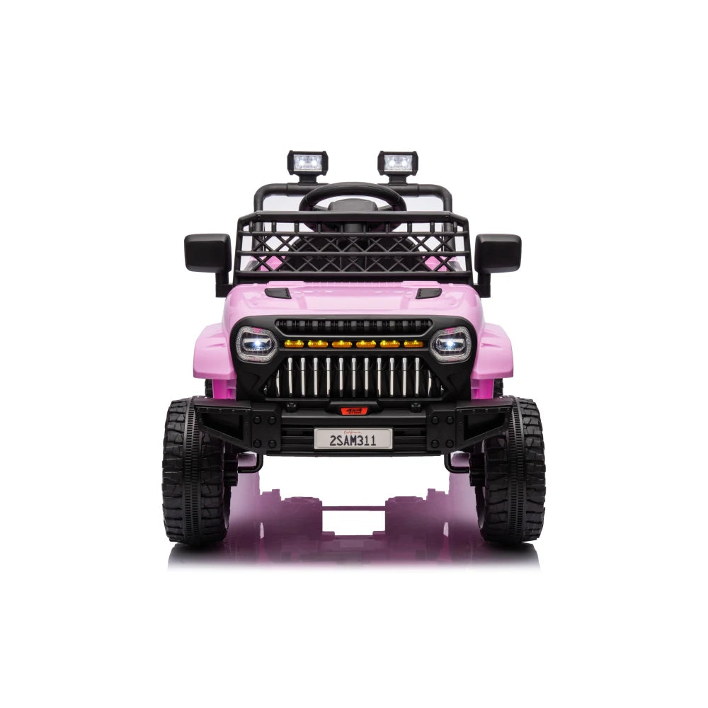 Kids Ride on Truck Car w/ Remote, Bluetooth,pink Ohberri