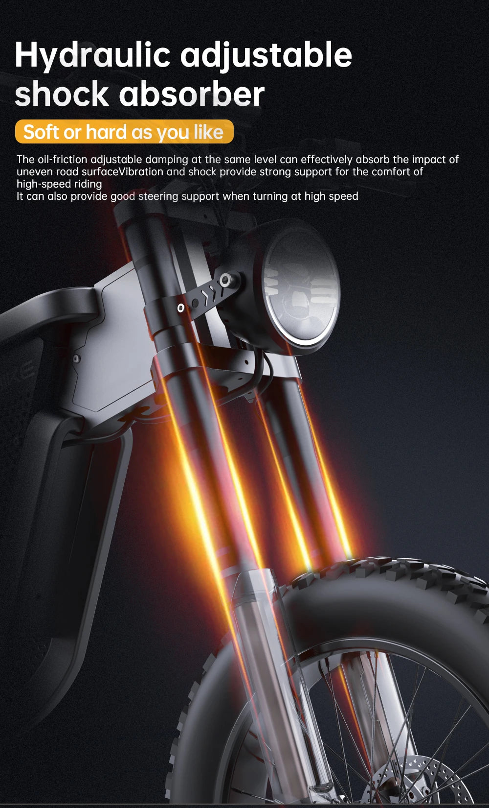 Electric Bike 2000W 48V35AH 55km/h 20“*4.0 Off Road Mountain Ebike - Ohberri