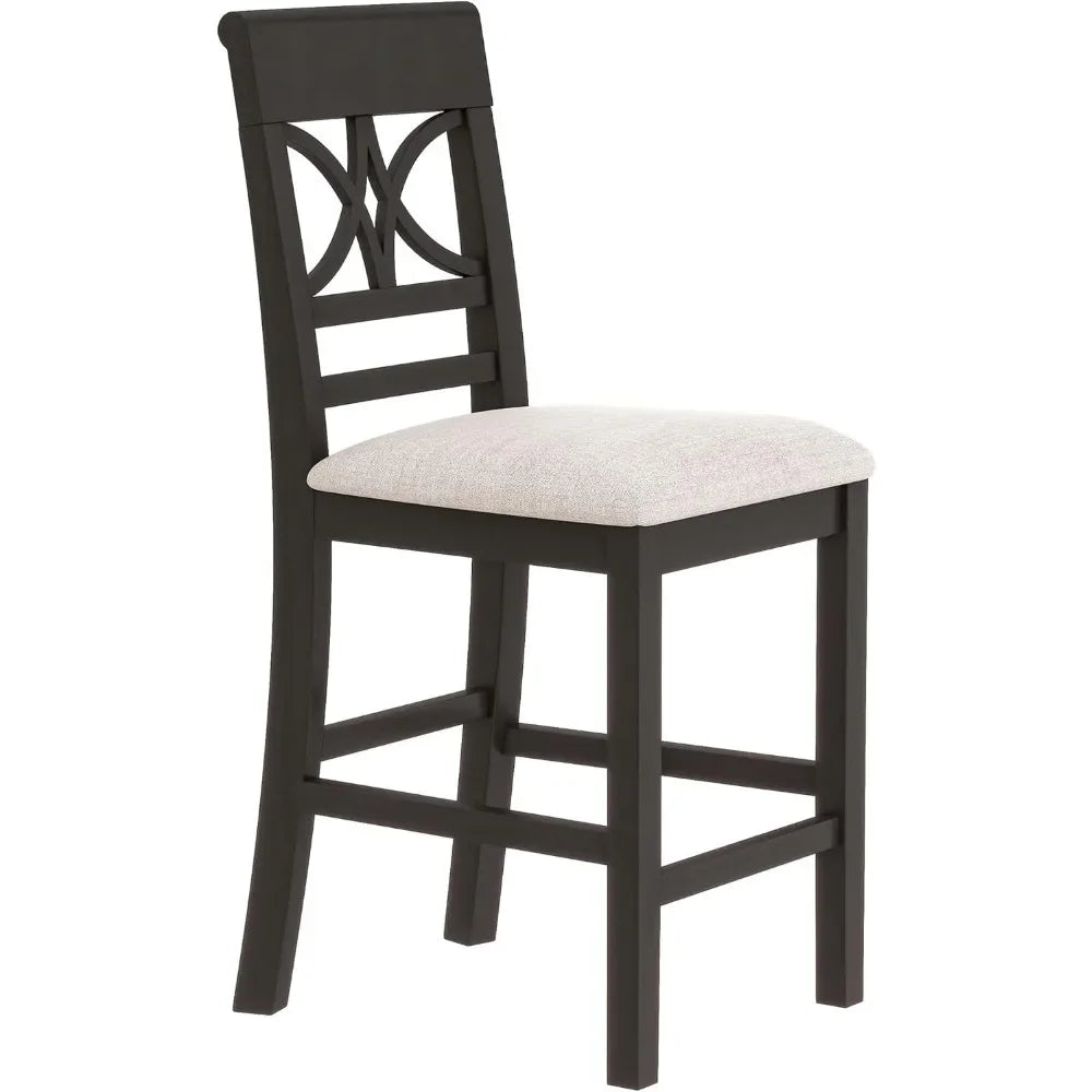 Farmhouse Dining Room Table Set with Storage Shelf Wooden 6 Piece Kitchen Table Set with Bench and Chairs - Ohberri