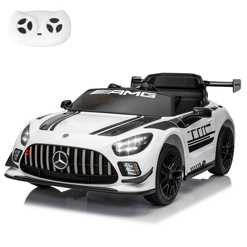 12V Licensed Mercedes-Benz GT3 Kids Ride on Car with Remote Control, Music - Ohberri