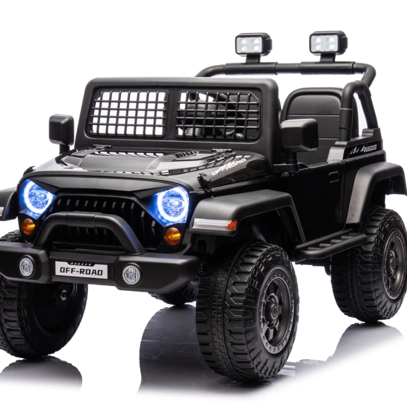 24V Battery Powered Kids Ride On Car Truck Four-wheel Drive Off-Road Controller Double Seats Ohberri